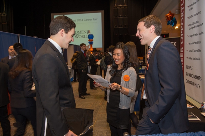 People at a job fair